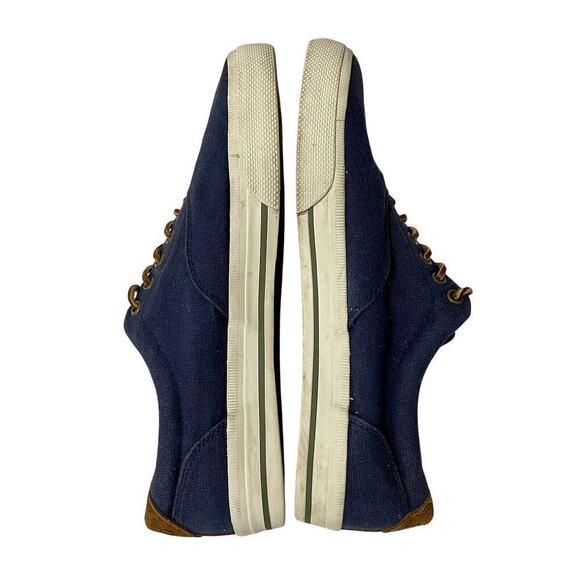 Polo Ralph Lauren Vaughn Sneaker Shoes 9.5 D Blue Canvas Lace Up Men Pre… - Picture 6 of 8